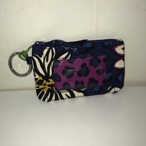 Vera Bradley zip ID case, African violet